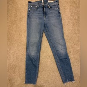rag & bone high rise ankle skinny denim